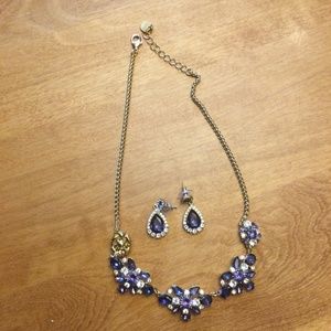 Purple Necklace & Earrings.